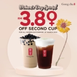 Gong Cha Offers RM3.80 OFF on your second drink on 8 March 2023