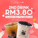 Daboba 2nd cup of Classic Milk Tea Series (M) for only Rzm3.80 Exclusively for Ladies