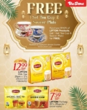 FREE 1 set Tea Cup & Saucer Plate with purchase RM25 of LIPTON products