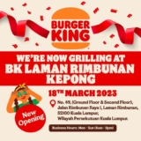 Burger King Kepong Outlet Opening Free Burgers Giveaways