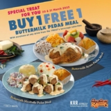 Kenny Rogers ROASTERS Buy 1 Free 1 Buttermilk Pedas treat