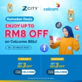 ZCITY Offers Up to RM8 OFF on Celcom Bills!
