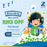 Bills Payment Extra RM3 Off with ZCITY