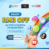 ZCITY RM3 OFF on Postpaid Bills from XOX and RedOne!