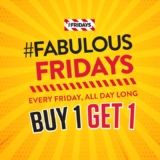 TGI Fridays Buy 1 Get 1 Promotion on every Friday