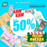 Watsons UP TO 50% OFF ON SELECTED PRODUCTS Sale till 25 April 2023