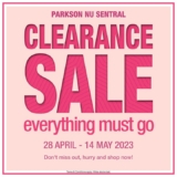 Parkson Nu Sentral Clearance Sale on 28 April- 14 May 2023