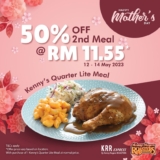 Kenny’s Quarter Lite Meal 50% Off in Celebrating Mother’s Day 2023