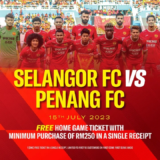 Sports Direct FREE Match Ticket Selangor FC vs Penang FC