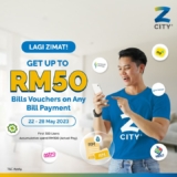 ZCITY offers chance to receive up to RM50 in Bills Vouchers