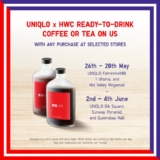 UNIQLO Free bottle of HWC Coffee Malaysia Ready-To-Drink Coffee or Tea Redemption
