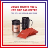 UNIQLO Thermo Mug & HWC Drip Bag Coffee UNIQLO Cable Organizer Pouch For Free with Purchase Promo