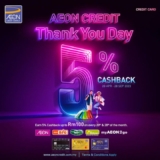AEON offers 5% Cashback on all your purchases when you shop at AEON Stores, AEON BiG Hypermarkets, AEON Maxvalu, AEON Wellness and myAEON2go.com