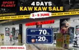 SPORT PLANET x EkoCheras Mall Kaw Kaw Sale up to 70% Off Promo