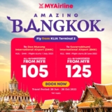 MYAirline Flights To Bangkok All-in fares from as low as MYR 105