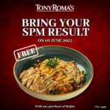 Tony Roma’s FREE Spicy Chicken Pasta for SPM Students