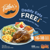 Kenny Rogers ROASTERS Free Kenny’s Quarter Meal on Father’s Day 2023