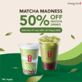 Gong Cha Matcha 50% Off Madness Promotion