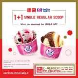 Baskin-Robbins Ice Cream buy 1 Free 1 with UNIQLO App