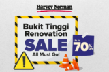 Harvey Norman Bukit Tinggi Clearance Sale up to 70% Off Promotion