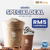 Zus Coffee Free RM5 cashback with TNG eWallet Payment