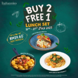 Italiannies Buy 2 and enjoy 1 Lunch Set for FREE!