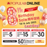POPULAR Online 8th Birthday Sale up to 70% Off