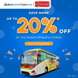 Kejora Masyhur x Bus Online Ticket 20% Off Promotion