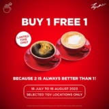 TGV Cinemas Buy 1 Get 1 Free Coffee Promotion: July 18 – August 16, 2023