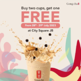 Gong Cha City Square, Johor Bahru Buy 2 Free 1 Beverage Promotion