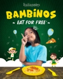 Italiannies Kids Eat For Free Menu 2023