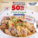 Vote & Indulge: Italiannies’ Pasta Vongole 50% Off Special for Malaysia’s 2023 State Election!”