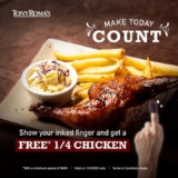 Tony Roma’s Free BBQ 1/4 Chicken Promotion