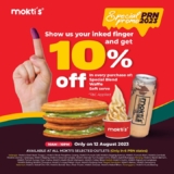 Mokti’s PRN 2023 Election Promo: Enjoy 10% off soft serve, drinks, and waffles on 12 Aug 2023