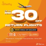 Firefly Airlines 48 Hours Flash Sale up to RM45 Off on August 2023