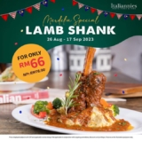 Italiannies Chef’s Special Lamb Shank for only RM66 in Celebrating Merdeka Day from 26 Aug – 17 Sep 2023