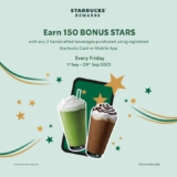 Starbucks 150 Bonus Stars Giveaways on September 2023