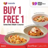 Secret Recipe x Lazada 9.9 Sale Buy 1 Free 1 promo on selected main courses