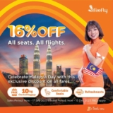 Firefly Airlines 16% off all seats on all flights in Celebrating Malaysia Day 2023