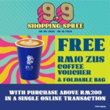 Padini 9.9 Sale 2023 Free Zus Coffee voucher worth RM10