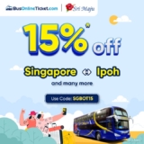 Travel between Singapore and Ipoh with Sri Maju Bus with Extra 15% Off Promo Code