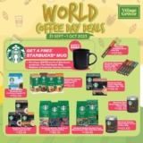 Village Grocer World Coffee Day Deals on brands Starbucks, Nescafe, Beanies on 21 September – 1 October 2023