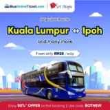 Travel between Kuala Lumpur and Ipoh with Sri Maju Bus For Only RM25