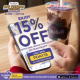 Tealive Beverages Extra 15% off on total bill with promo code
