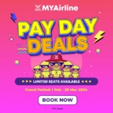 MYAirline Payday Deals as Low RM39 on September 2023
