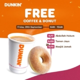 Dunkin’ celebrating Global Coffee Day by giving away FREE coffee and donuts