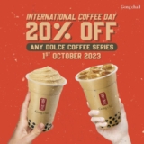 Gong Cha 20% Off all Dolce Coffee series for Celebrating International Coffee Day 2023