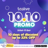 Tealive 10.10 Sale 2023 up to 22% Off Promo