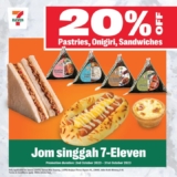 7-Eleven Extra 20% off pastries, onigiri & sandwiches on October 2023