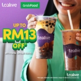 Tealive discount of up to RM13 off on GrabFood